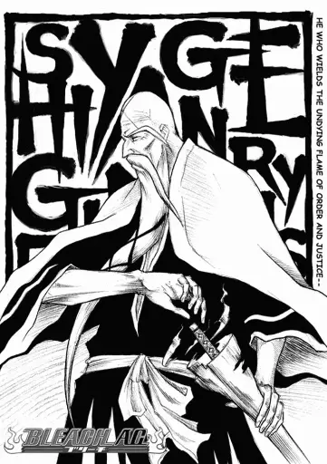 "Yamamoto Genryusai: The Fiery Soul - Intense Manga Poster"